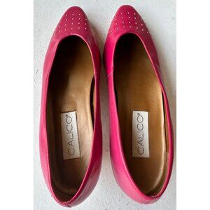 VINTAGE Women's Calico C-Starlight Low Heeled Pink Leather Dress Shoes Size 8.5M